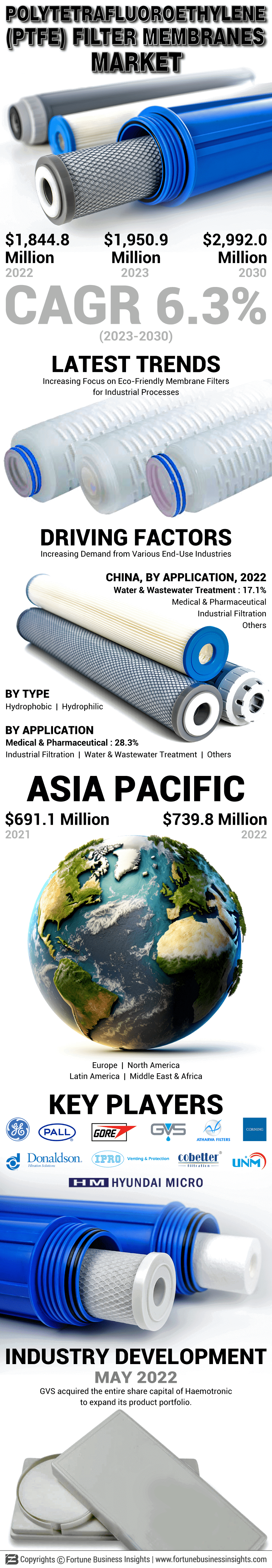 Polytetrafluoroethylene (PTFE) Filter Membranes Market